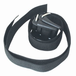 Tank strap with plastic buckle