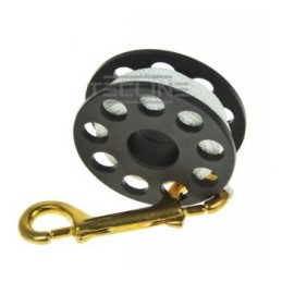 Cord reel with brass carabiner